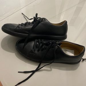 Cole haan trendy black leather sneaker for men